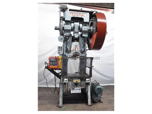 80 Ton x 10" Used Federal OBI Press, Mdl. #7, Wintress Dipro 1500 Die Monitor, Air Cl 80 Ton x 10" Used Federal OBI Press, Mdl. #7, Wintress Dipro 1500 Die Monitor, Air Cl