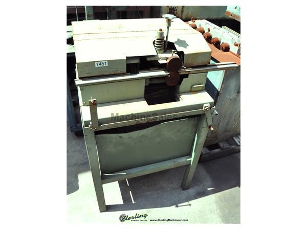 1/4&quot; Used Falls Edge Sheet Metal Deburring Machine, Mdl. 101, Cabinet, Geared Motor, Work Support Bar, 1/4 horsepower, #7451