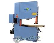 36" Brand New DoALL Zephyrs (High Velocity) Vertical Bandsaw, Mdl. ZV-3620, Hydraulic