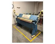12 Ga. x 6' Used Chicago Box and Pan Metal Finger Brake, Mdl. BPO-612-6, 2- Counter Weight