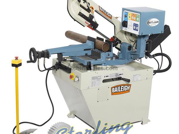 4&quot; x 10&quot; Brand New Baileigh Horizontal Dual Mitering (Swivel) Semi-Automatic Metal Cutting Band Saw , Mdl. BS-260SA, MFG Number BA9-1001438, Cuts Meta