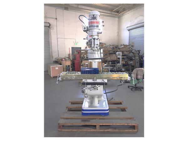 49&quot; Table 3HP Spindle Birmingham BPS-1649  Belt Drive Head VERTICAL MILL,  3 Phase