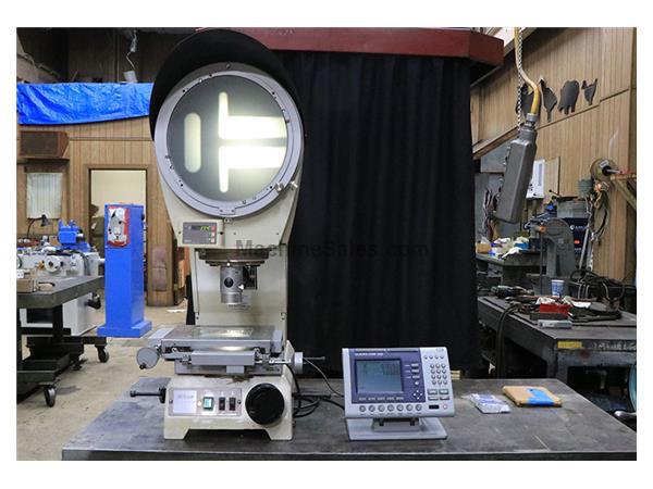 12&quot; Screen Nikon V-12BD, 2002, QC200 DRO, 4&quot; x 4&quot; NIKON STAGE OPTICAL COMPARATOR, 10X LENS, 3-POS LENS TURRET