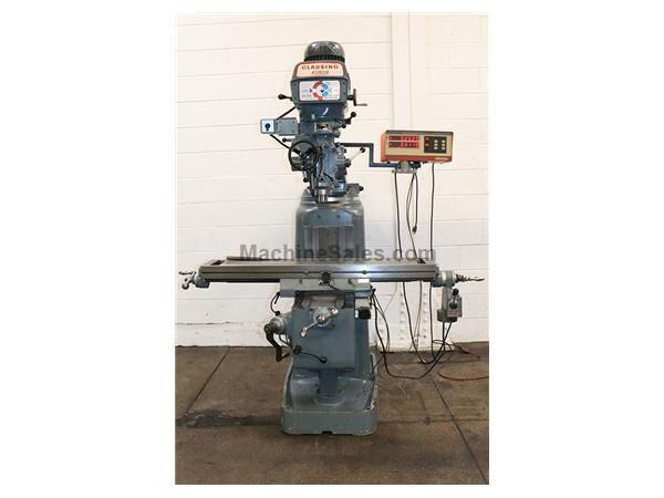 48&quot; Table 3HP Spindle Clausing-Kondia FV-1 VERTICAL MILL, Vari-Speed, R-8, Pathfinder DRO,Servo Fd, HardWays