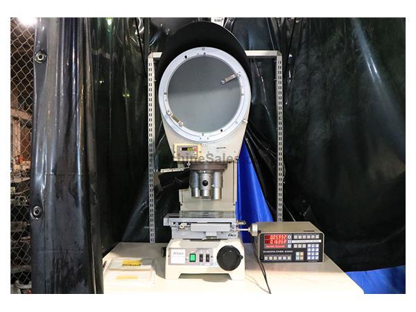 12&quot; Screen Nikon V-12B, 2003, QC-2000 DRO, CALIBRATED 2024 OPTICAL COMPARATOR, 20X/50X/100X LENSES,