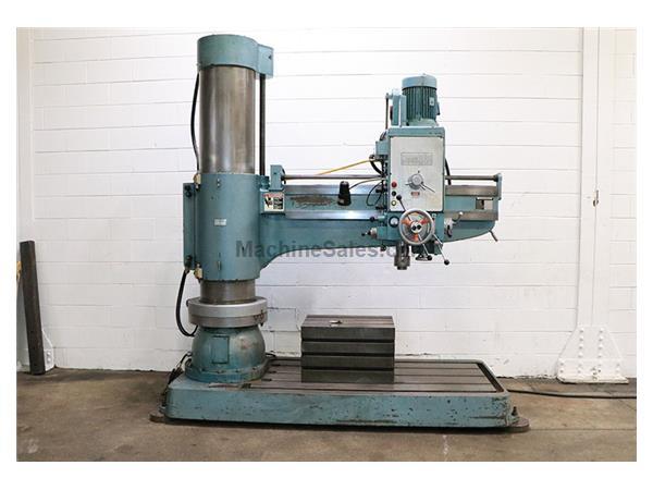 5' Arm Lth 17&quot; Col Dia Wilton 5216001 RADIAL DRILL, 7.5HP,#5MT, Box Tbl,Power Elevation  Clamping,