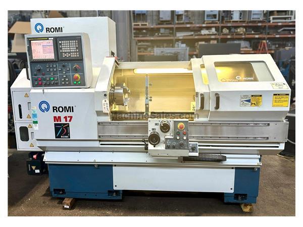 17&quot; x40&quot; Romi M17 Flat Bed CNC Lathe, Fanuc 21i-T, 10&quot; Chuck
