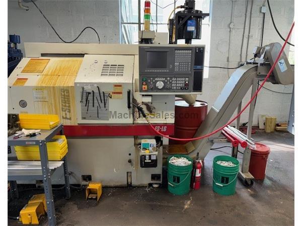 Okuma ES-L6 CNC LATHE, U10L, Collet Chuck, Chip Conveyor Okuma ES-L6 CNC LATHE, U10L, Collet Chuck, Chip Conveyor