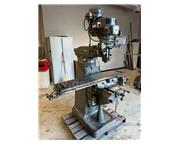 50" Table 3HP Spindle Sharp LMV-50 VERTICAL MILL, Vari-speed,R-8, Newall DRO, Power T