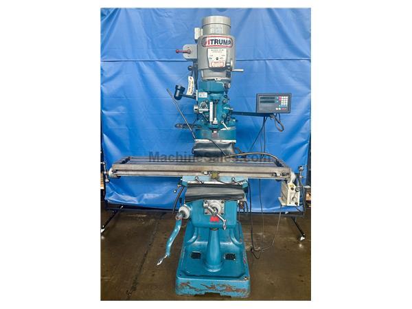 Atrump K2C Vertical Knee Mill, Newall 2-Axis DRO, Power Feed on X-Axis Atrump K2C Vertical Knee Mill, Newall 2-Axis DRO, Power Feed on X-Axis