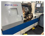 Doosan Puma 240L CNC Lathe, Fanuc 21i-TB CNC, 22.4" Max Swing, 10"