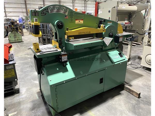 90 Ton Piranha Hydraulic Ironworker, Rebuilt Main Cylinder