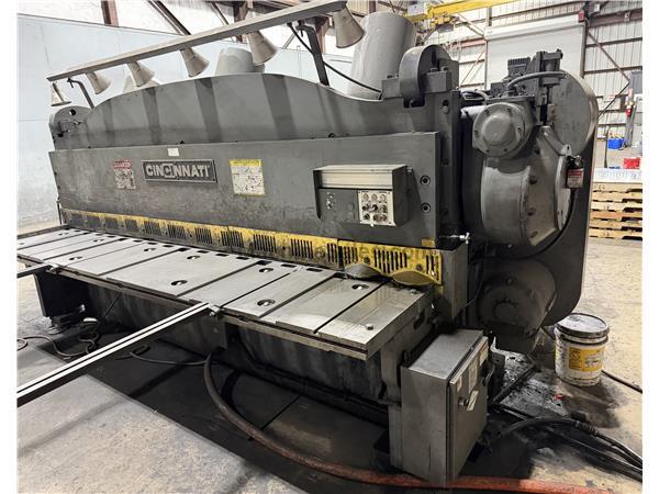 12' x 3/8" Cincinnati 2512G Shear, 36" FOPBG, 13' Sq. Arm